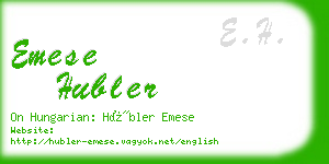 emese hubler business card